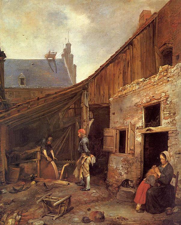 TERBORCH, Gerard The Family of the Stone Grinder sg oil painting picture